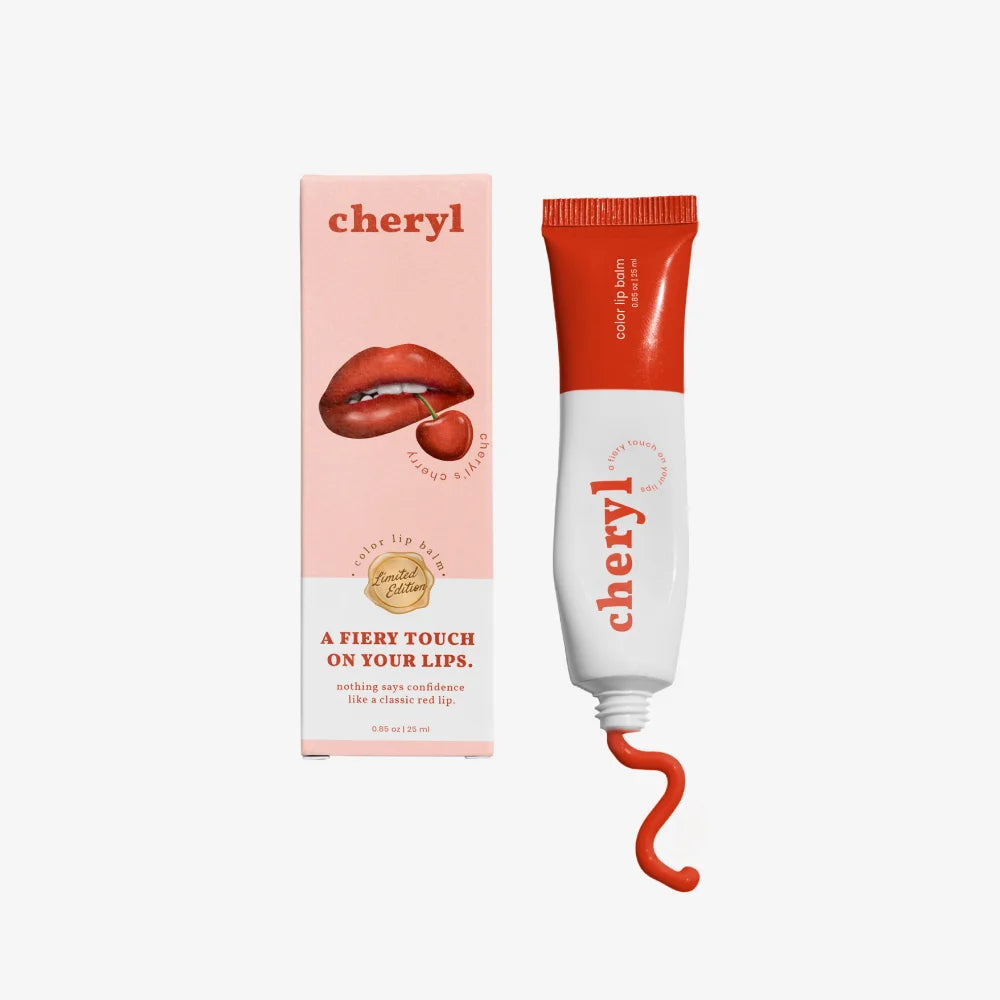 Red cherry lipstick