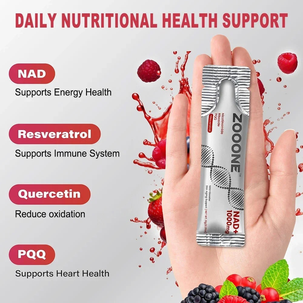 NAD+ Berry Drink Mix – 30 Packets for Energy, Focus & Anti-Aging