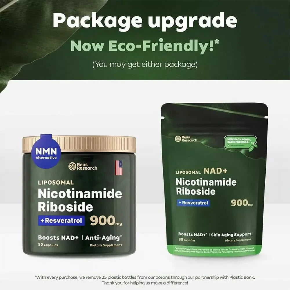 NAD+ Booster 900mg Anti-Aging Supplement with Nicotinamide Riboside