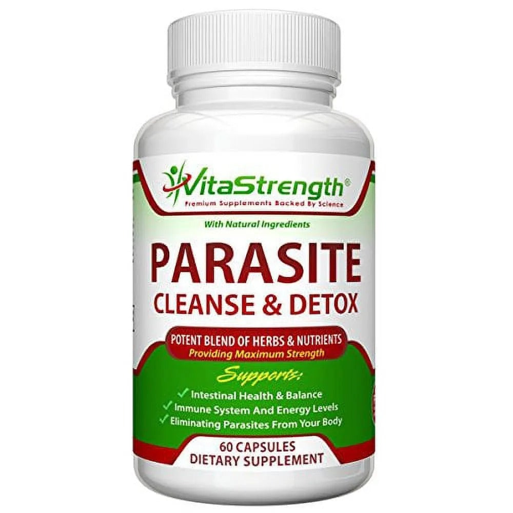 Intestinal Detox Capsules – Black Walnut, Wormwood & Herbal Blend for Parasite & Worm Cleanse, 60 Count