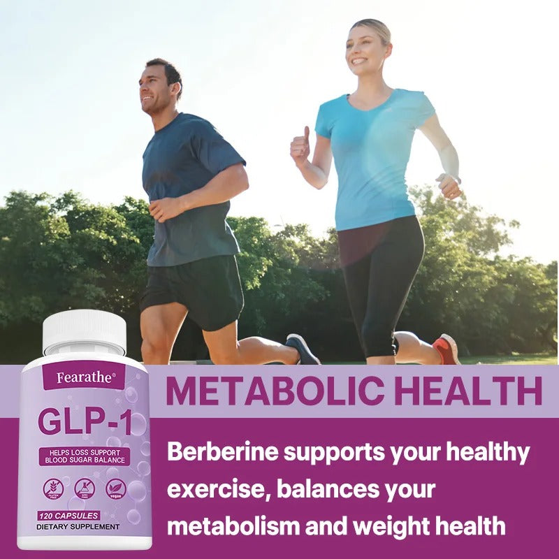 GLP-1 Supplement Berberine Green Tea Metabolism Blood Sugar Weight Support 120 Capsules