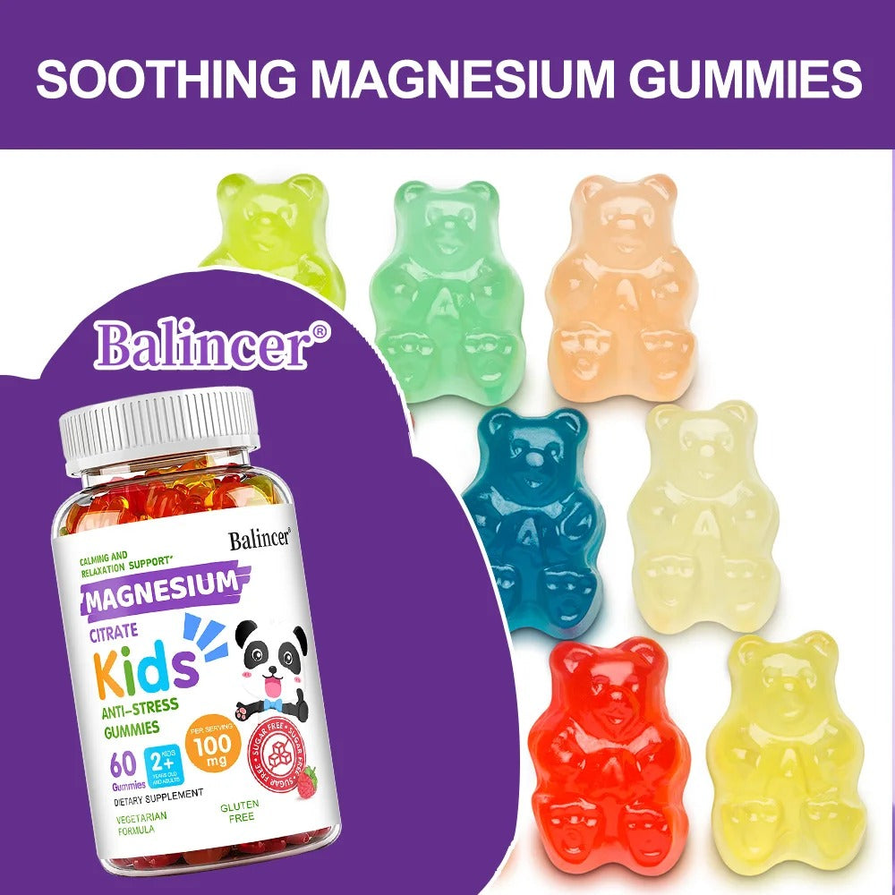 Magnesium Citrate Gummies Calming Sleep Stress Support Memory Focus Supplement