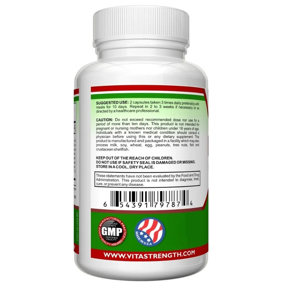 Intestinal Detox Capsules – Black Walnut, Wormwood & Herbal Blend for Parasite & Worm Cleanse, 60 Count