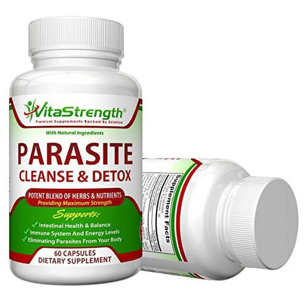 Intestinal Detox Capsules – Black Walnut, Wormwood & Herbal Blend for Parasite & Worm Cleanse, 60 Count