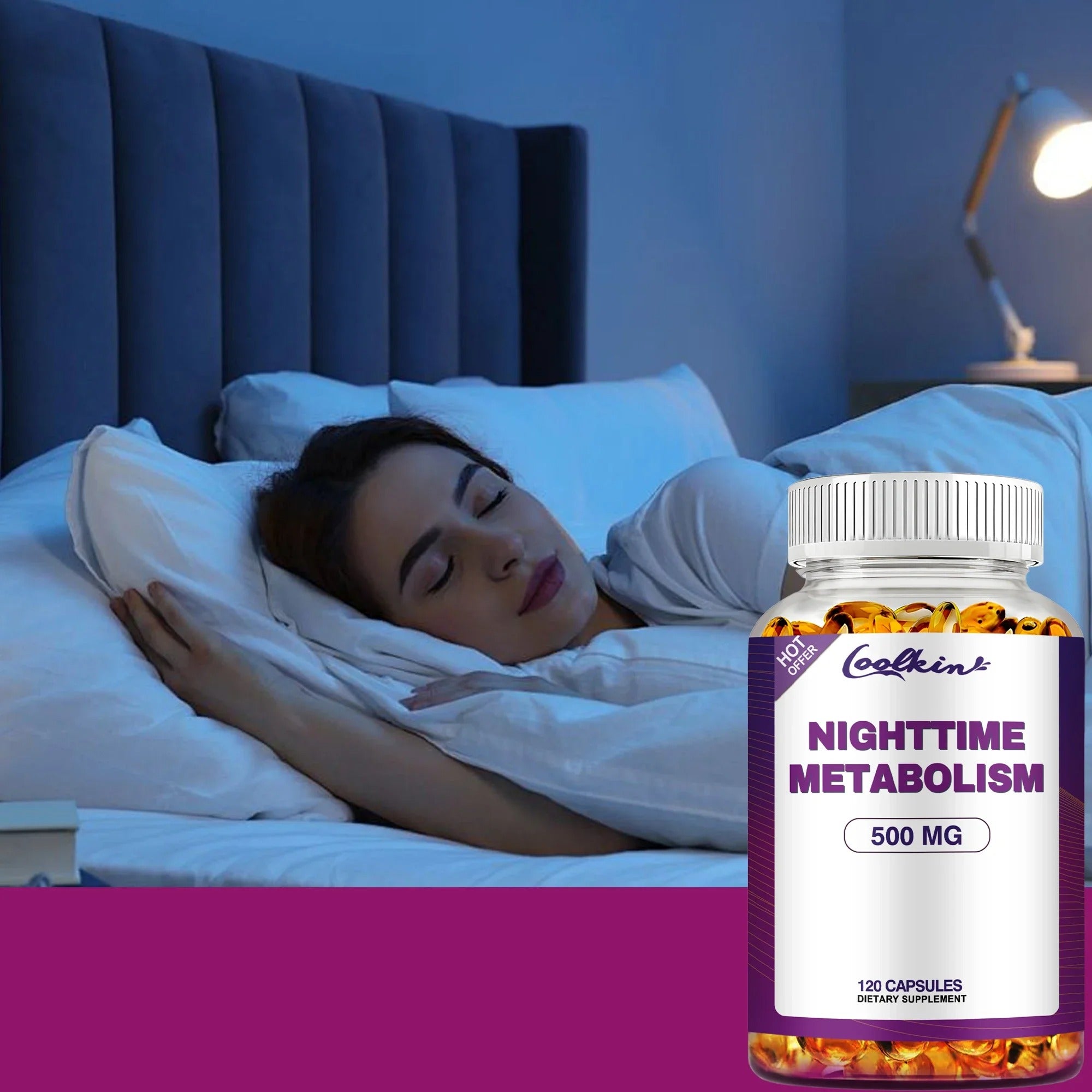 Nighttime Metabolism Capsules – Weight Management, Fat Burning & Metabolic Support, 120 Count