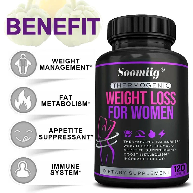 Thermogenic Fat Burner – Natural Appetite Suppressant, Metabolism & Weight Management Support, 120 Capsules