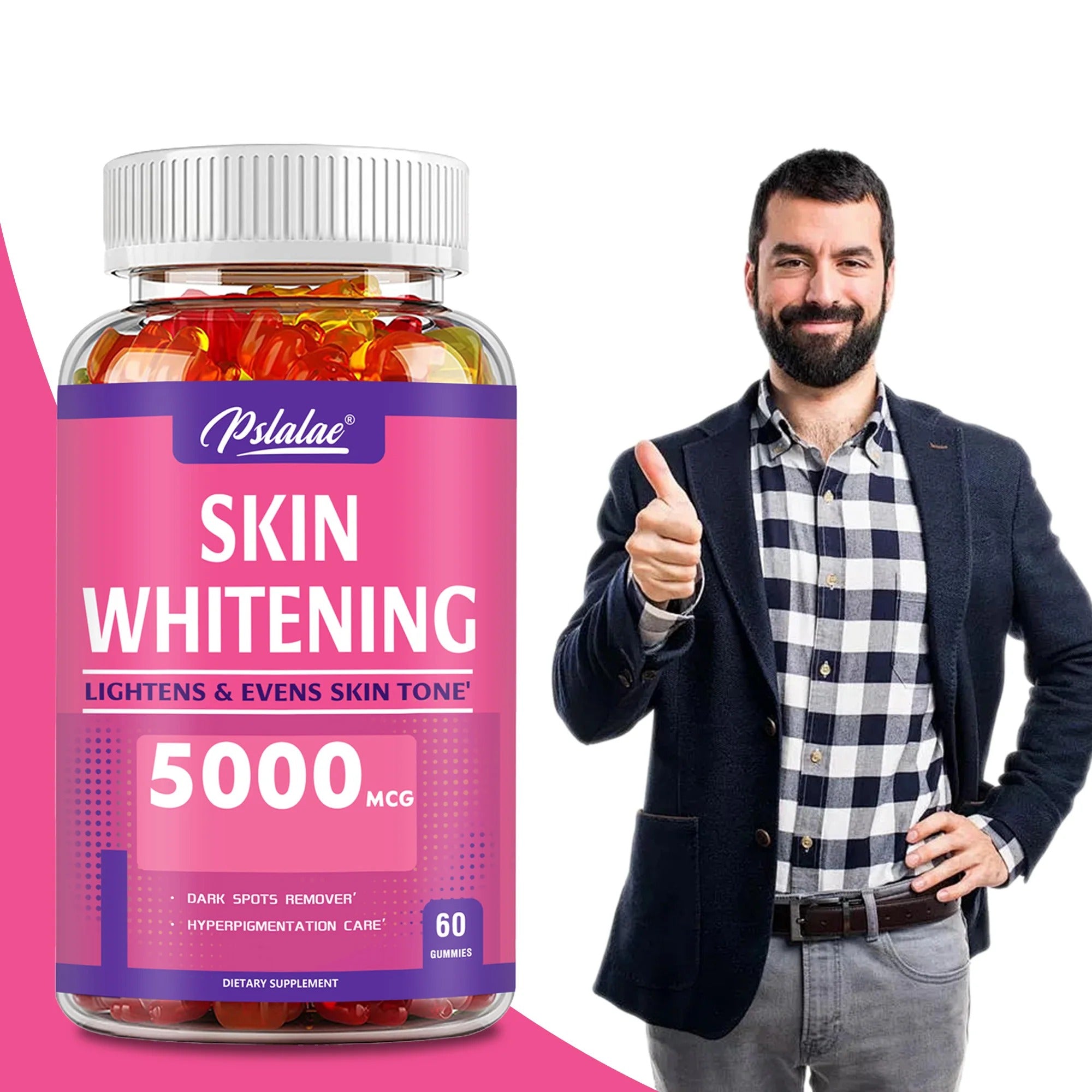 Skin Whitening Brighten Tone Antioxidant Anti Aging 60 Gummies
