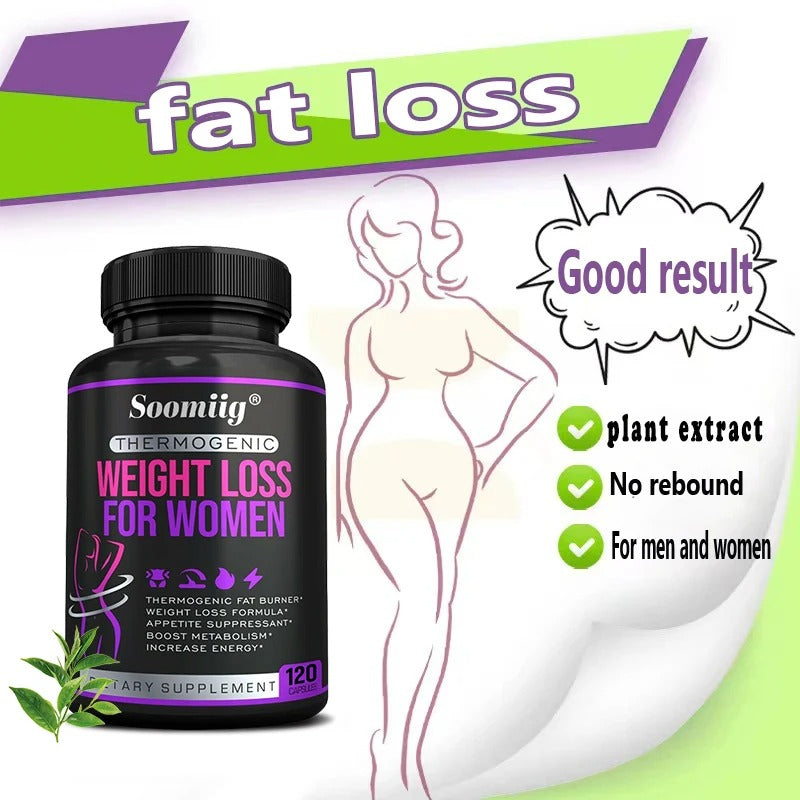 Thermogenic Fat Burner – Natural Appetite Suppressant, Metabolism & Weight Management Support, 120 Capsules