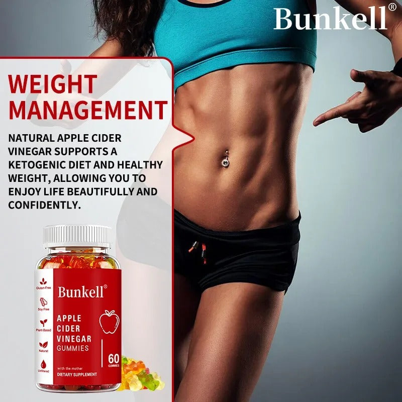 Apple Cider Vinegar Gummies Weight Management Digestion Immunity Vitamin B12 Gluten Free Non GMO