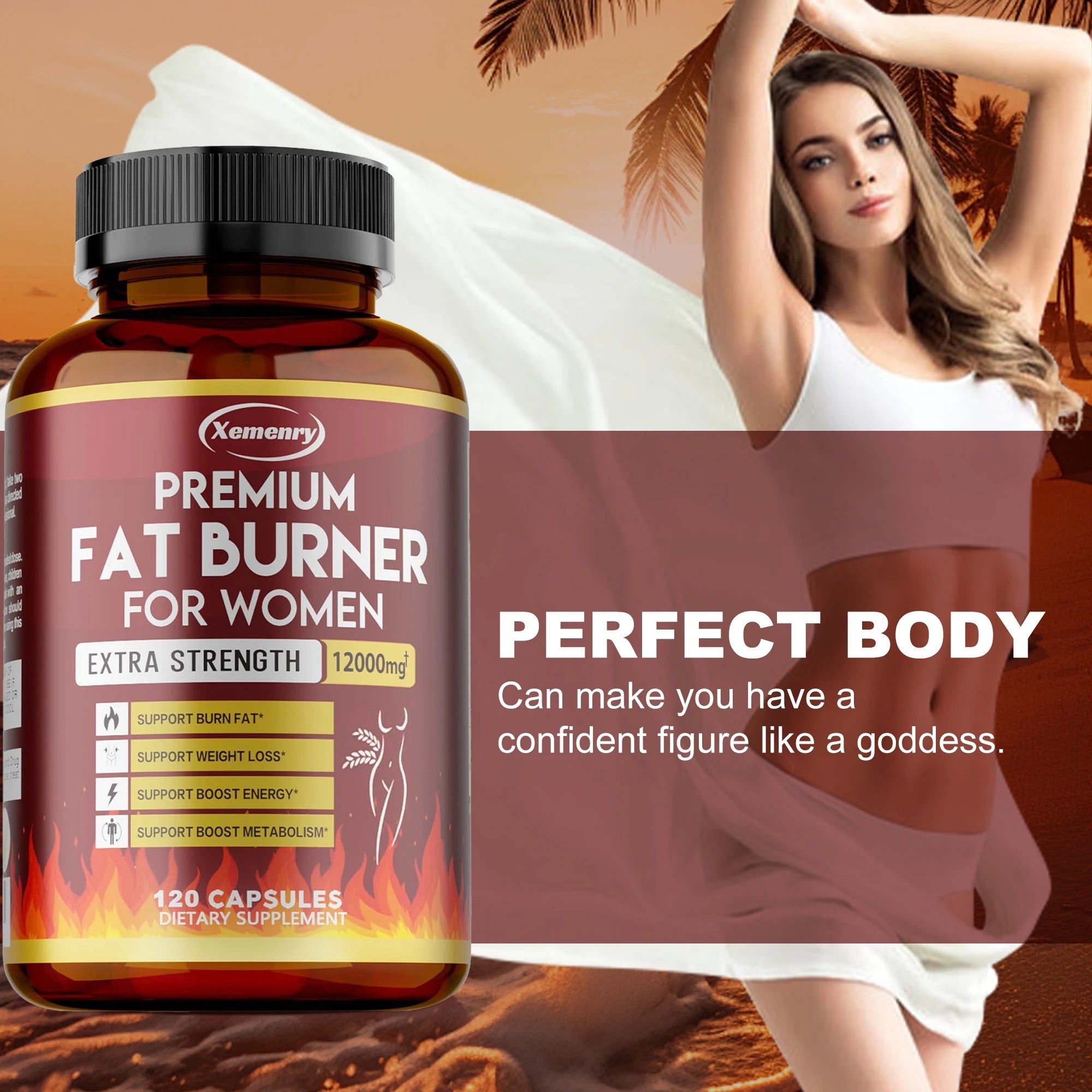Metabolism & Fat Support – Green Tea Weight Loss Capsules, 120 Count