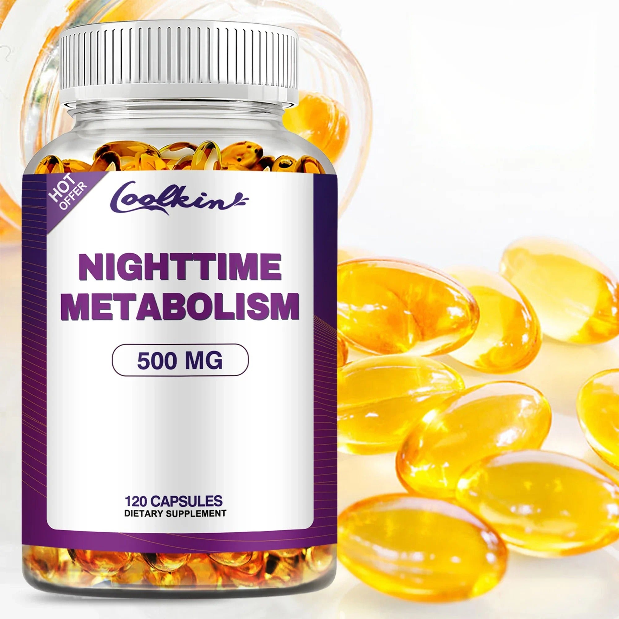 Nighttime Metabolism Capsules – Weight Management, Fat Burning & Metabolic Support, 120 Count