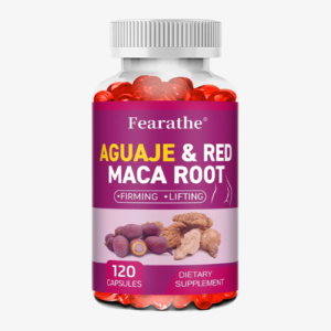 organic aguaje & red maca root capsules – supports natural curves, firmness & immune health, 120 count